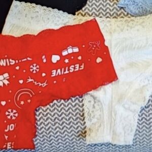 Victoria's Secret Red and White Holiday Panties